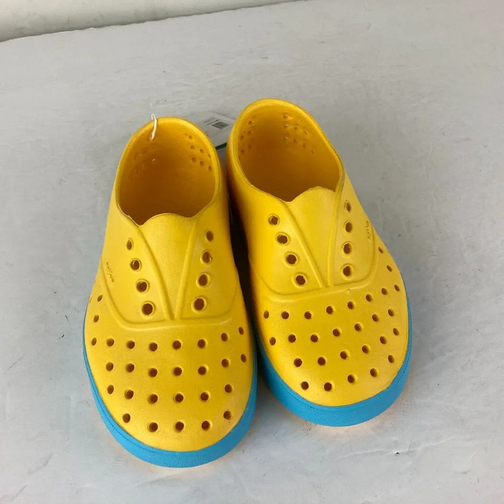NWT Native Miller Little Boy Girl Sz 12 Yellow Slip on Sneaker Water‎ Shoe NEW